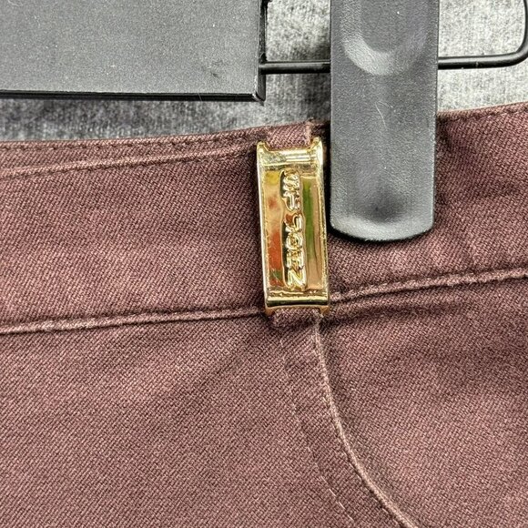 St. John Sport Essential by Marie Gray Brown Pants Size 2 Gold accent high waist - Picture 6 of 8